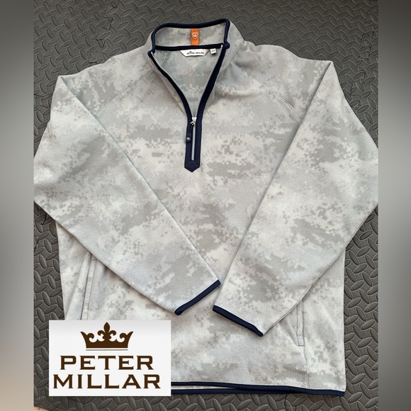 Peter Millar Other - Peter Millar quarter zip grey camo pullover